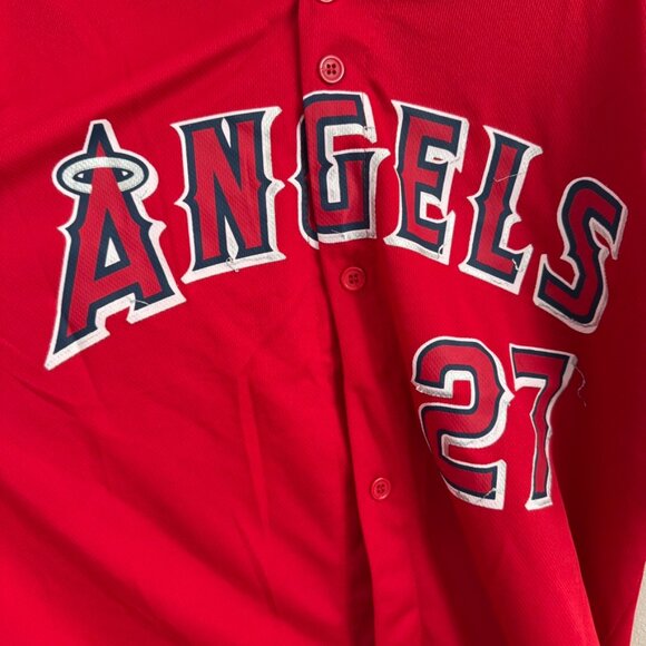 Los Angeles Angels Mike Trout #27 Red Jersey Size Large - Picture 2 of 7